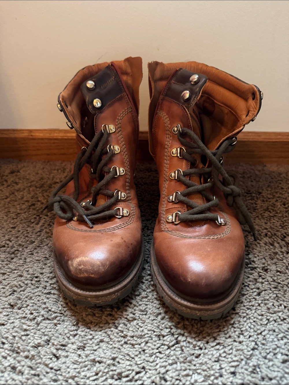 Pikolinos Women’s Brown Leather Lace-Up Boots